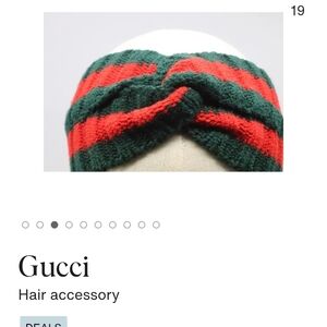 Gucci Striped Red and Green Knit Hairband